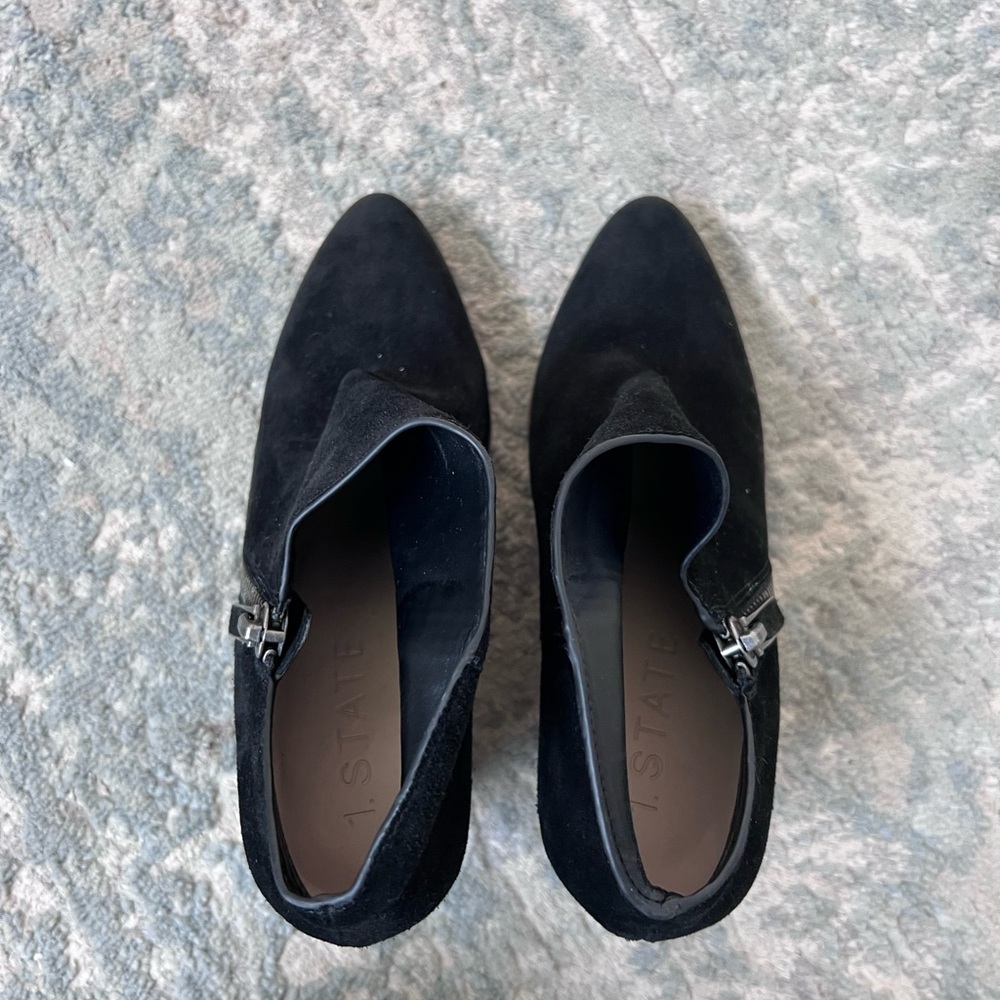 NWOT | 1. State Black Ankle Booties with Suede Finish, Women's 9 - Picture 6 of 6